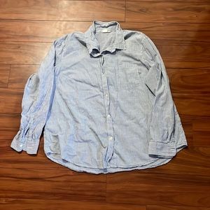 Blue striped button down